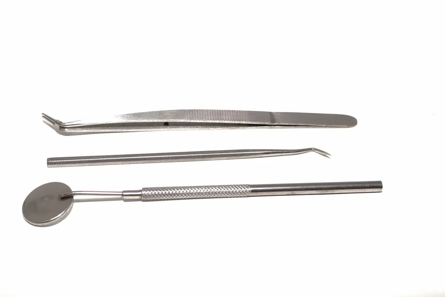 Silverline 3pc Pick Probe & Mirror Set by Cherry Tree Tools in stainless steel for detailed model making
